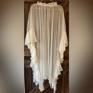 Free People Swiss Dot Ruffle Kaftan